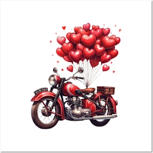 Valentine Motorcycle Posters and Art